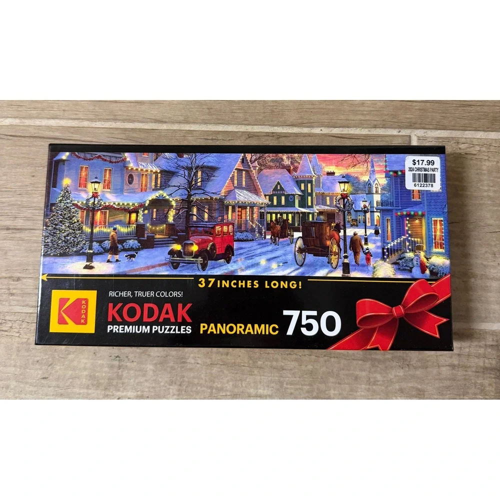 Kodak Panoramic Puzzle 750 Piece Christmas Evening Dominic Davison New Sealed